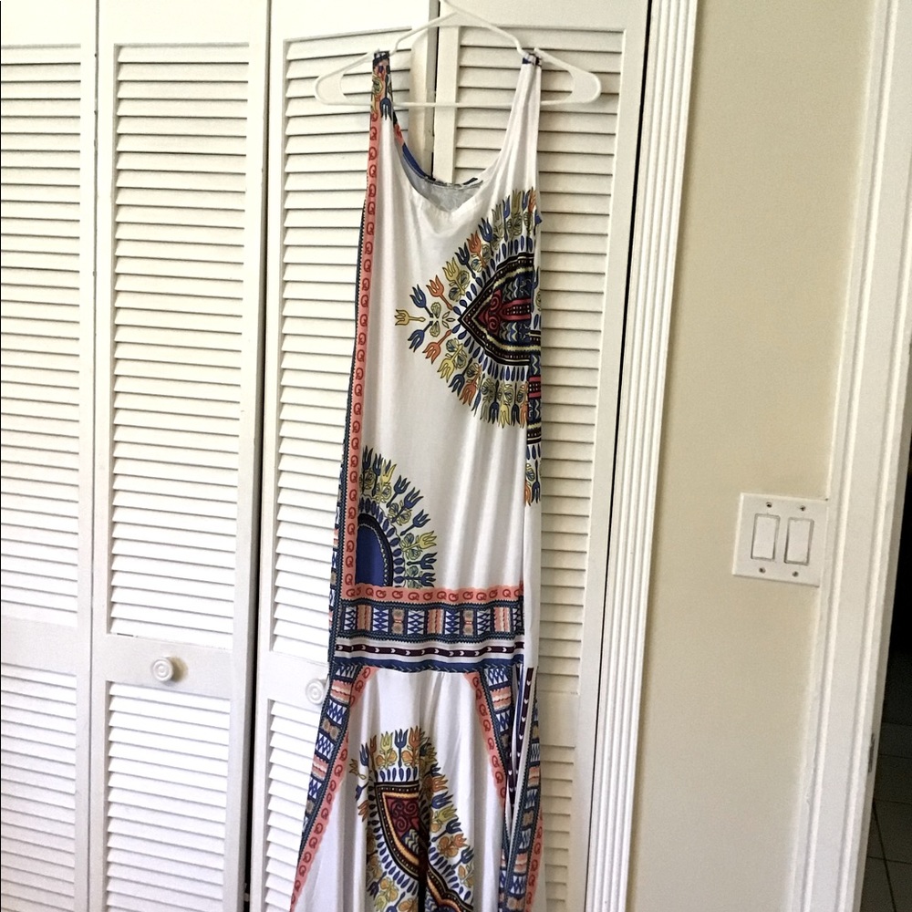 Women's Tribal Floral Design Bodycon Maxi Dress